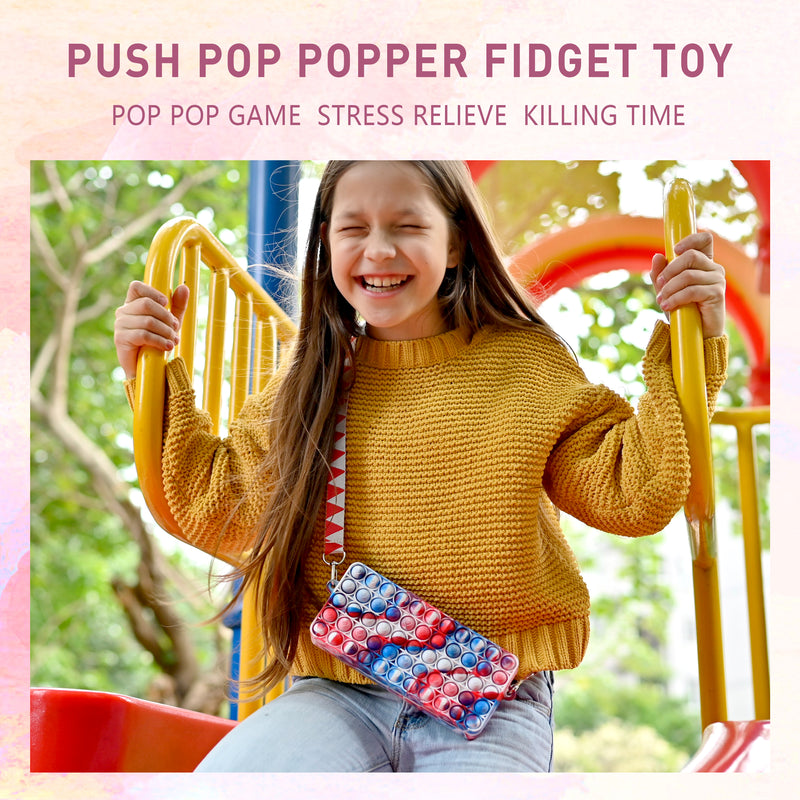 Rectangle Pop It Crossbody for Girls