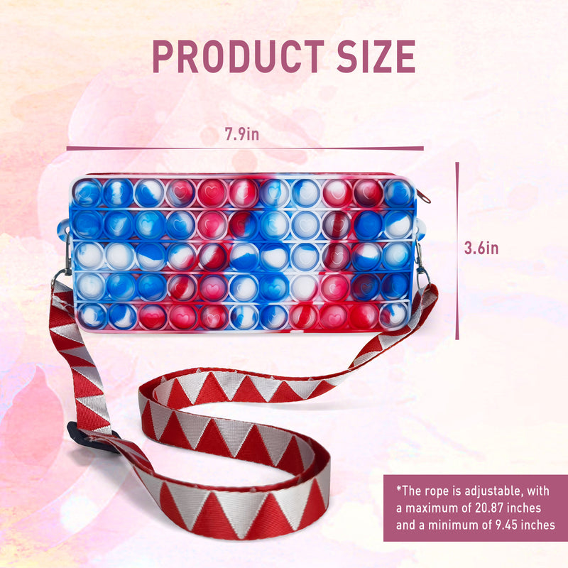 Rectangle Pop It Crossbody for Girls