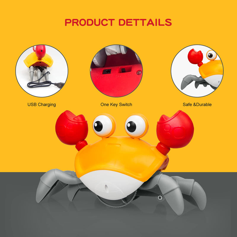 crawling crab baby toy