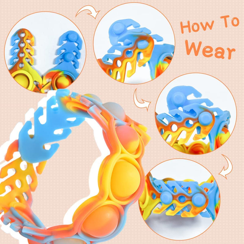 Multicolor Pop it Bracelet Fidget Toy