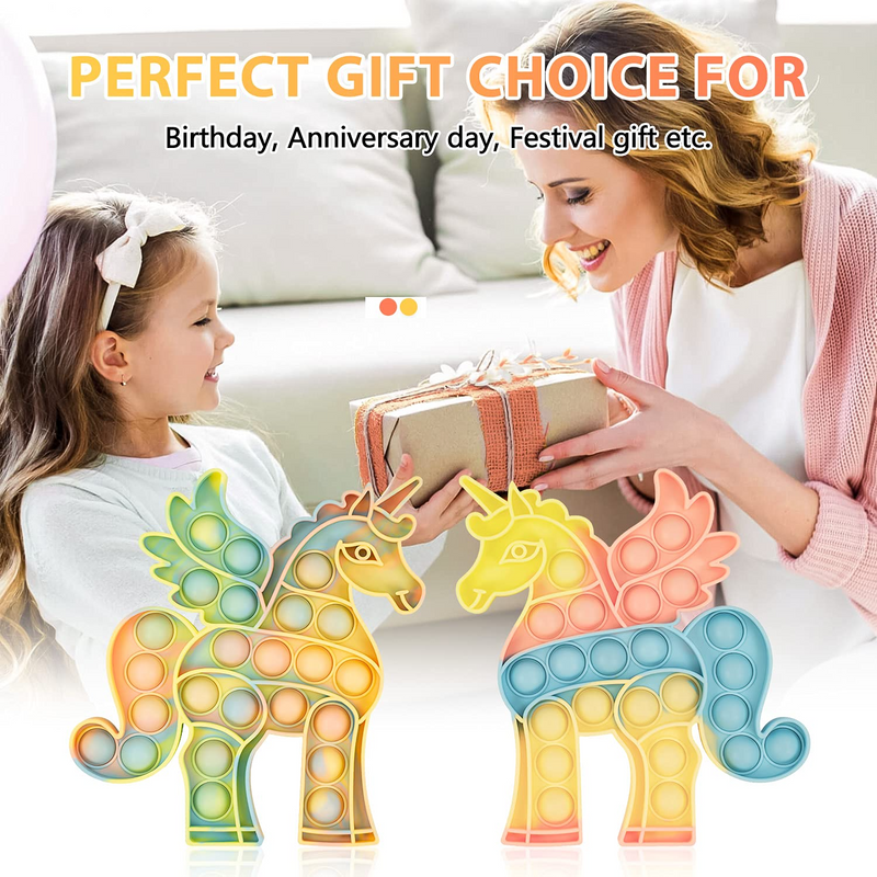 Unicorn Pop it Fidget Toy for Girls and Kids