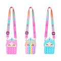 Princess Rainbow Pop It Purse Fidget Toy for Girls