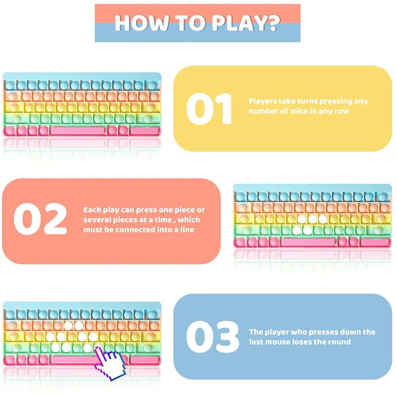 Stress Reliever Keyboard Pop It Fidget Toy