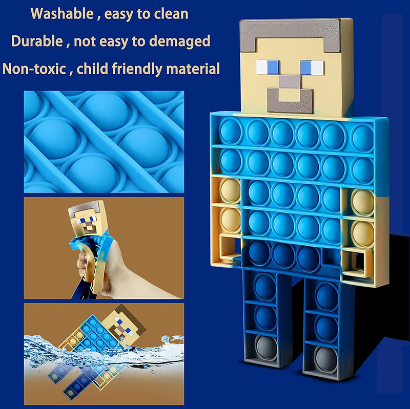 Mine-craft Steve Pop it Fidget Toy
