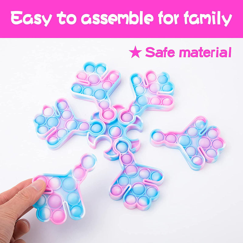 Stress Reliever Pop It Snowflake Fidget Toy
