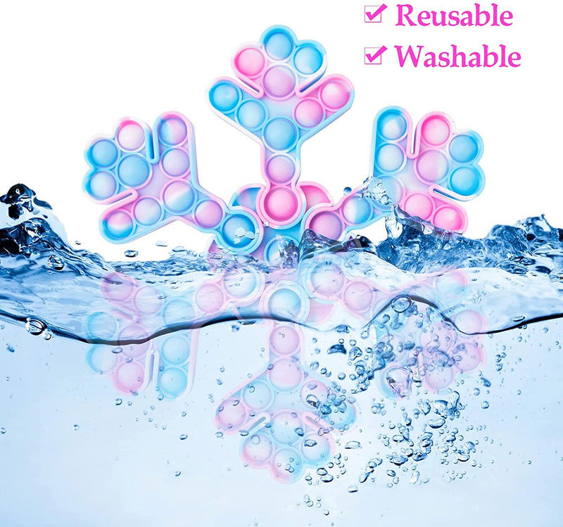 Stress Reliever Pop It Snowflake Fidget Toy