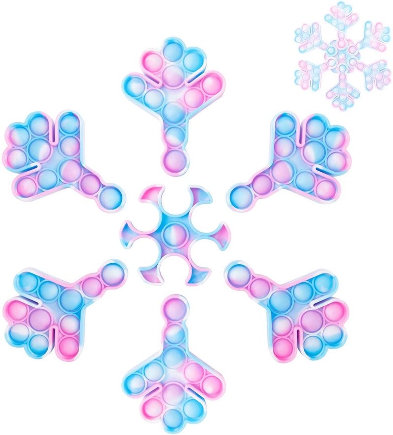 Stress Reliever Pop It Snowflake Fidget Toy