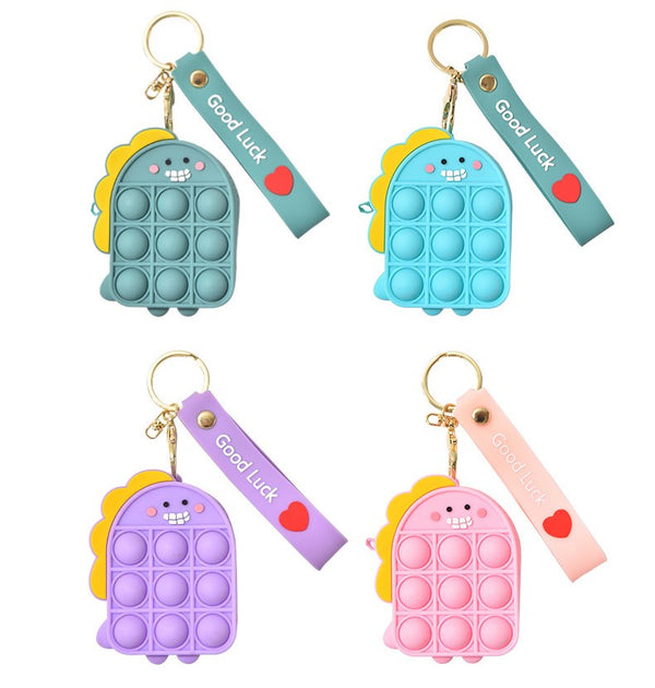 Dinosaur Pop It Purse Fidget Toy for Girls