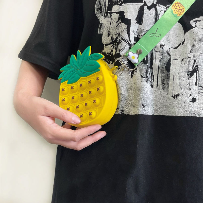 Pineapple Pop It Crossbody for Girls