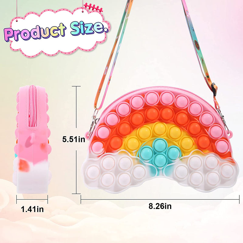 Cloud Rainbow Pop It Crossbody for Girls