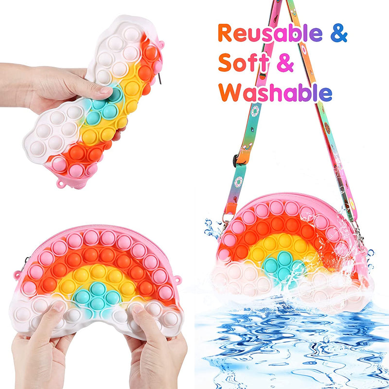 Cloud Rainbow Pop It Crossbody for Girls