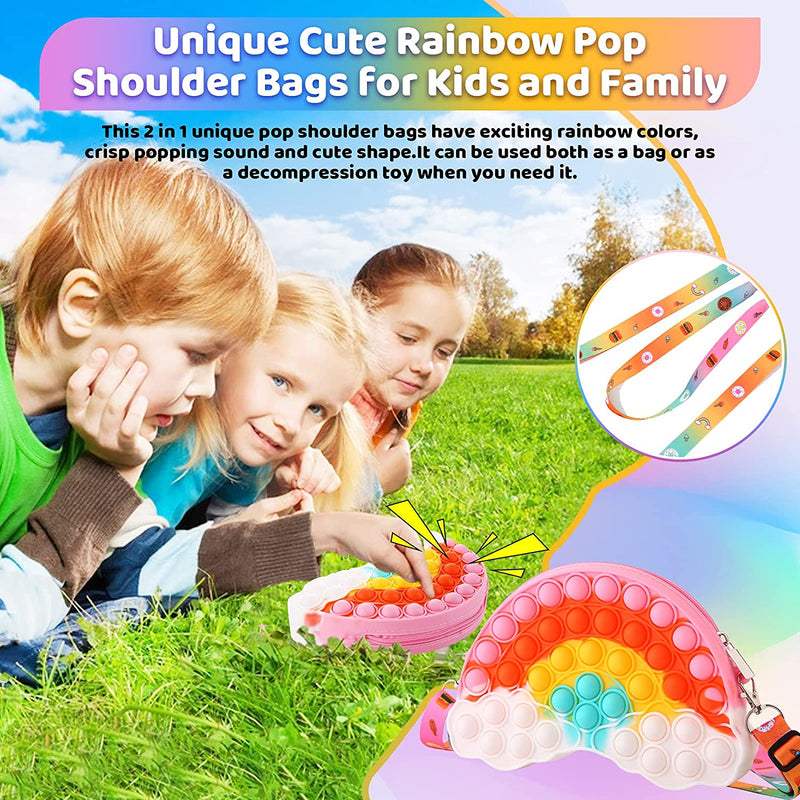 Cloud Rainbow Pop It Crossbody for Girls