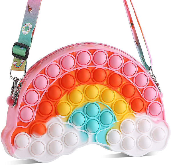 Cloud Rainbow Pop It Crossbody for Girls