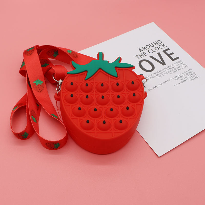 Strawberry Pop It Purse for Girls