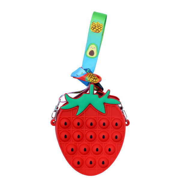 Strawberry Pop It Purse for Girls