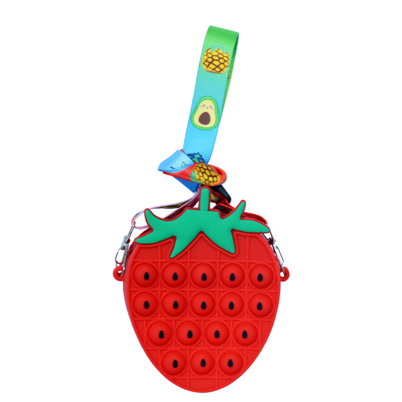 Strawberry Pop It Purse for Girls