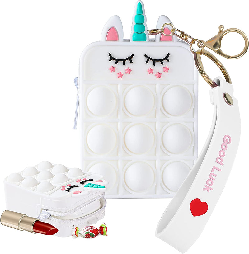 Unicorn Pop It Purse Fidget Toy for Girls