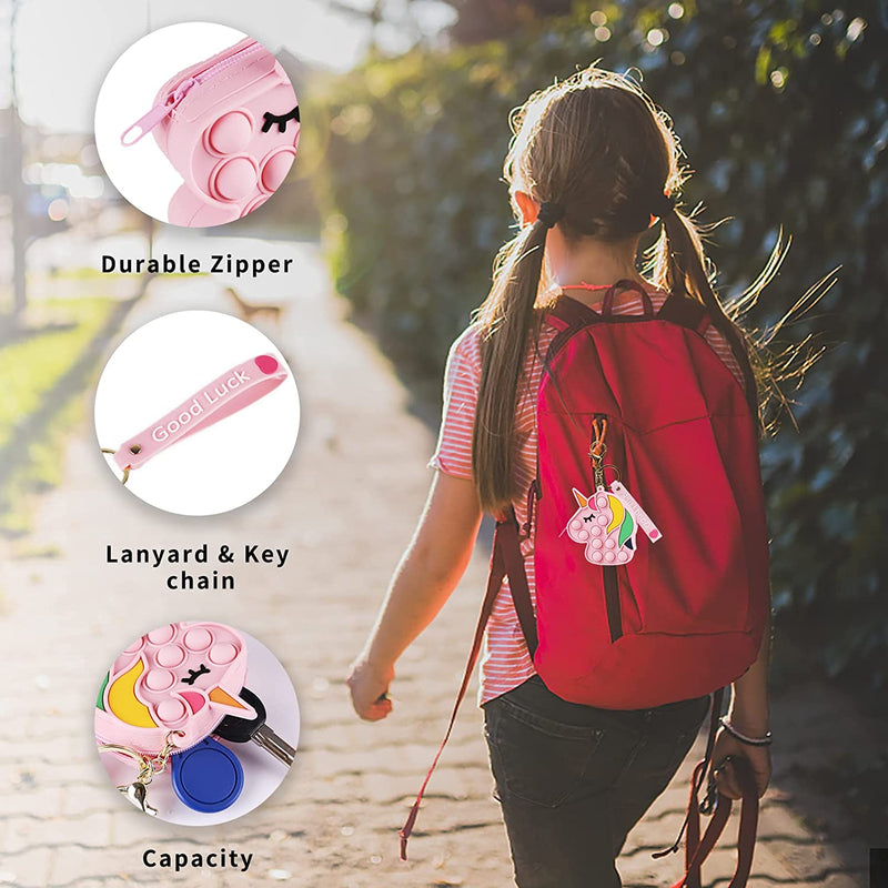 Cute Unicorn Pop It Purse for Girls