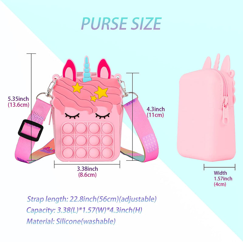 Unicorn Pop It Crossbody for Girls