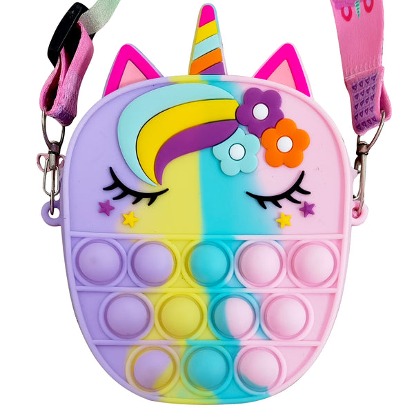 Oval Unicorn Pop It Crossbody for Girls