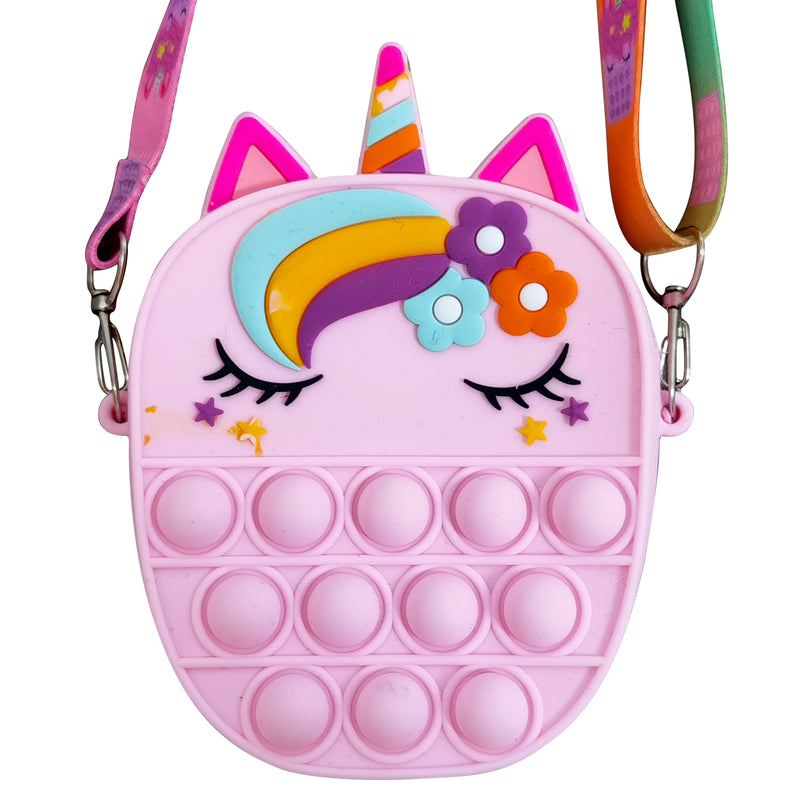 Oval Unicorn Pop It Crossbody for Girls