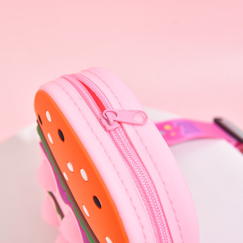 Hamburger Pop It Crossbody for Girls and Kids