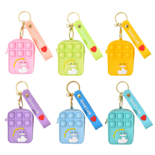 Mini Dinosaur Pop It Purse for Boys and Girls