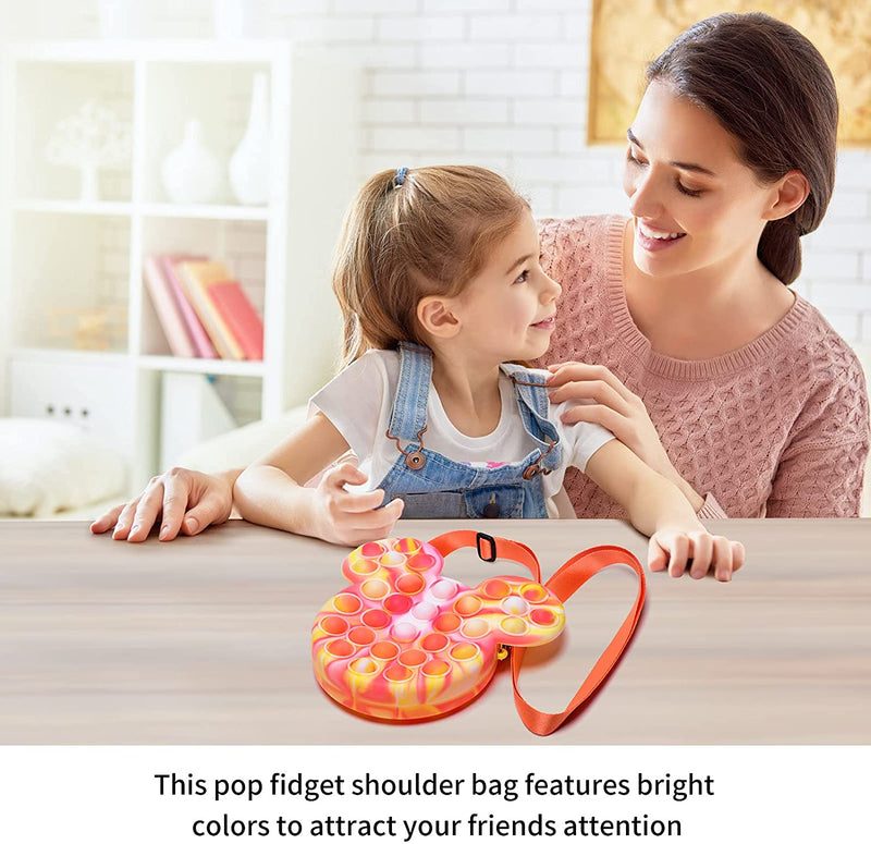 Mouse Pop It Purse Fidget Toy for Girls