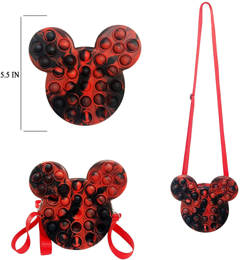 Mouse Pop It Purse Fidget Toy for Girls