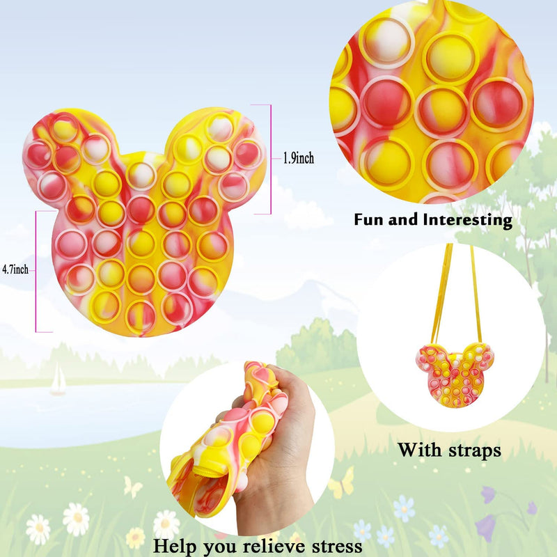Mouse Pop It Purse Fidget Toy for Girls