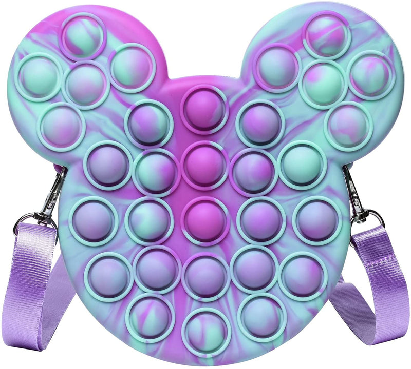 Mouse Pop It Purse Fidget Toy for Girls
