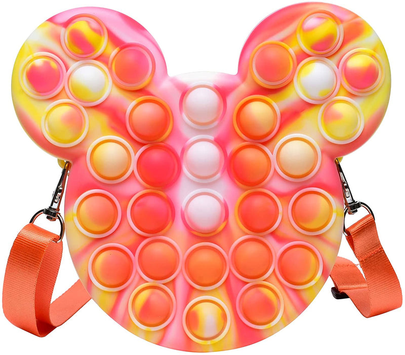 Mouse Pop It Purse Fidget Toy for Girls