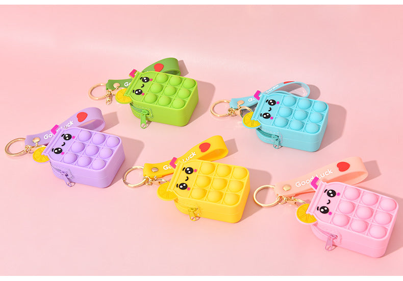 Cute lemon Cup Pop It Purse for Girls