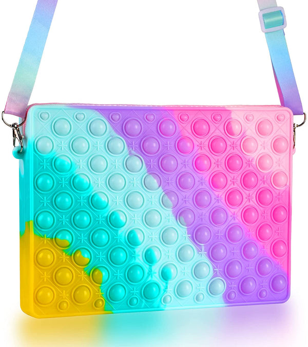 Rainbow Pop It Purse Fidget Toy for Girls