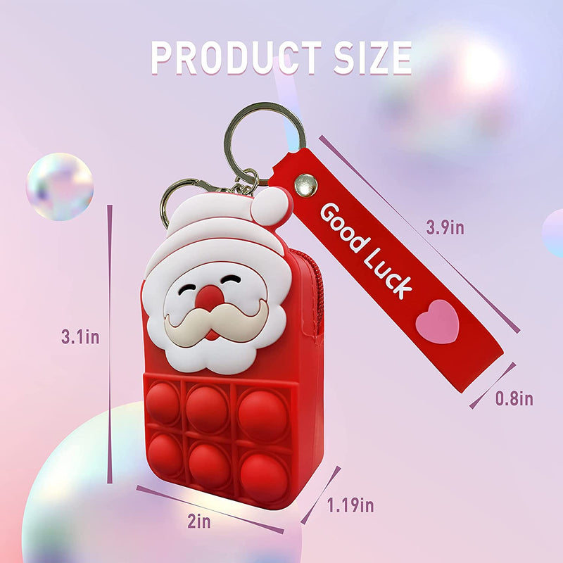 Santa Claus Pop It Purse for Girls and Boys