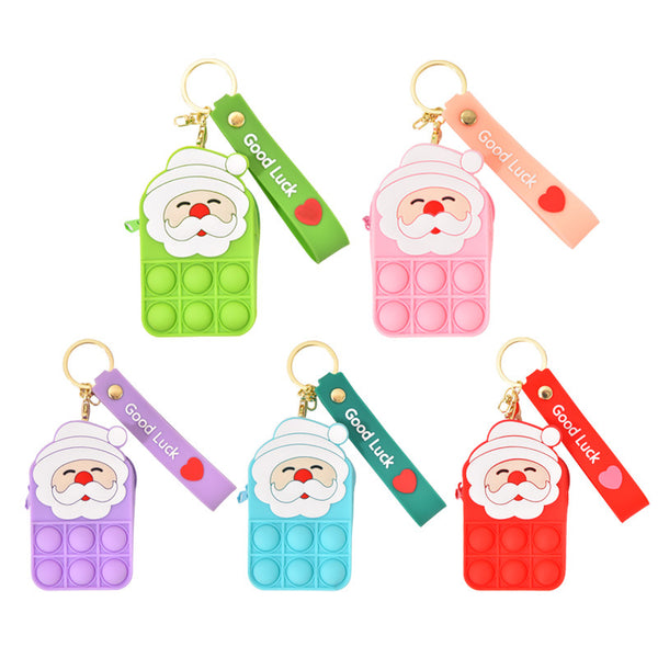 Santa Claus Pop It Purse for Girls and Boys