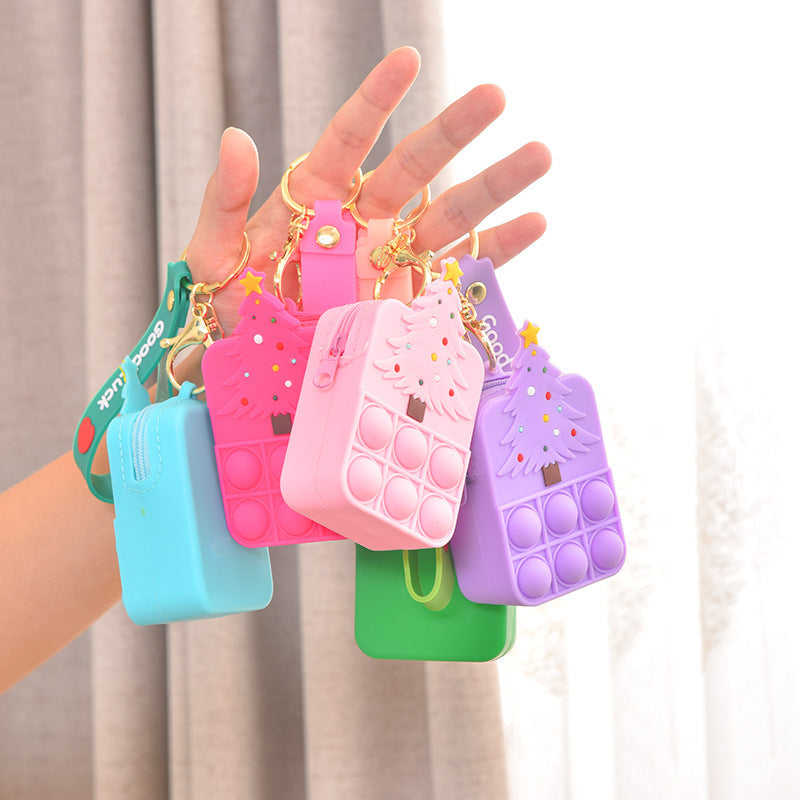Christmas Tree Pop It Purse for Girls and Kids