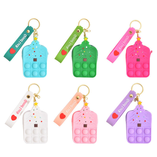Christmas Tree Pop It Purse for Girls and Kids