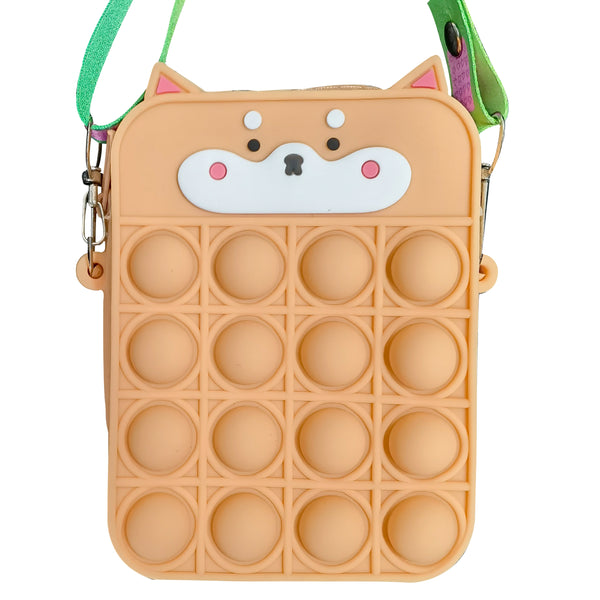Shiba Inu Pop It Crossbody for Girls and Kids