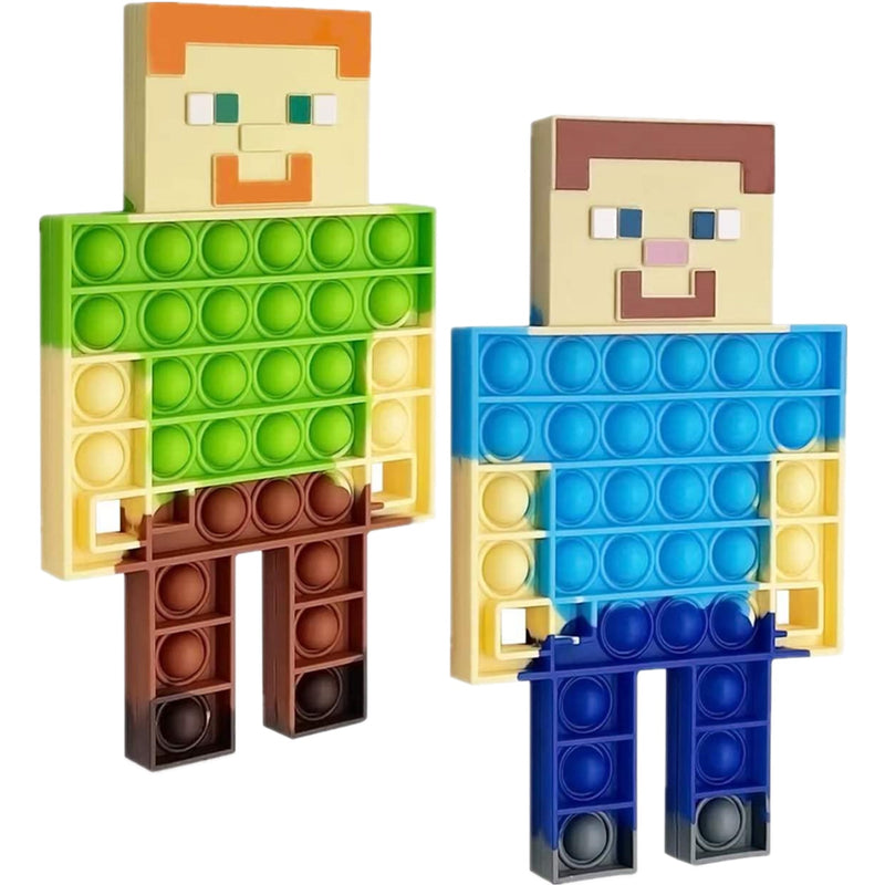 Mine-craft Steve Pop it Fidget Toy